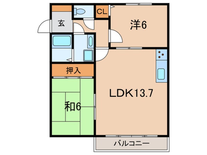 間取図 シェルプール参番館