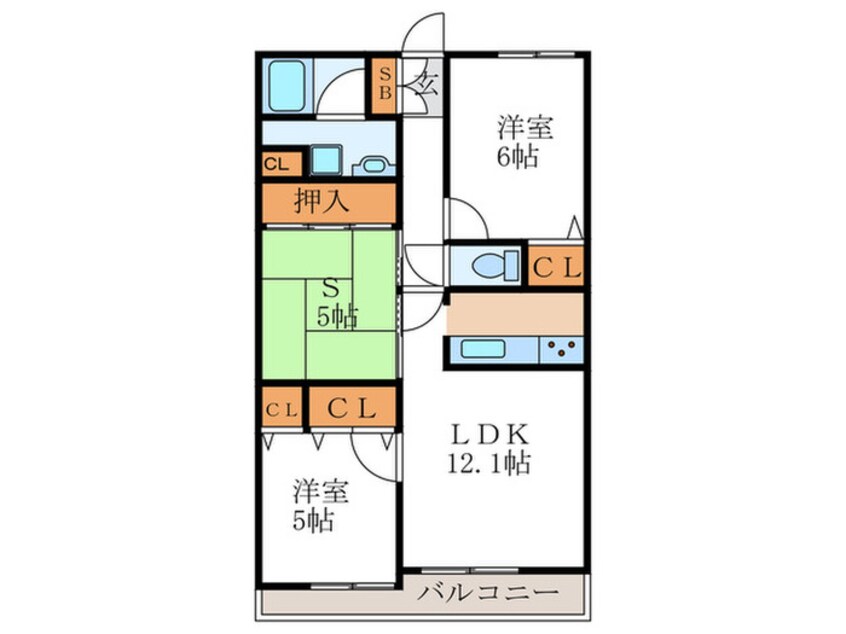 間取図 ヴェレーナ京都西向日(717)