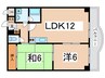 フェルザ長田 2LDKの間取り