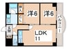 リヴィエール・カンパーニュ 2LDKの間取り