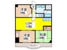 フェルザ長田 3LDKの間取り