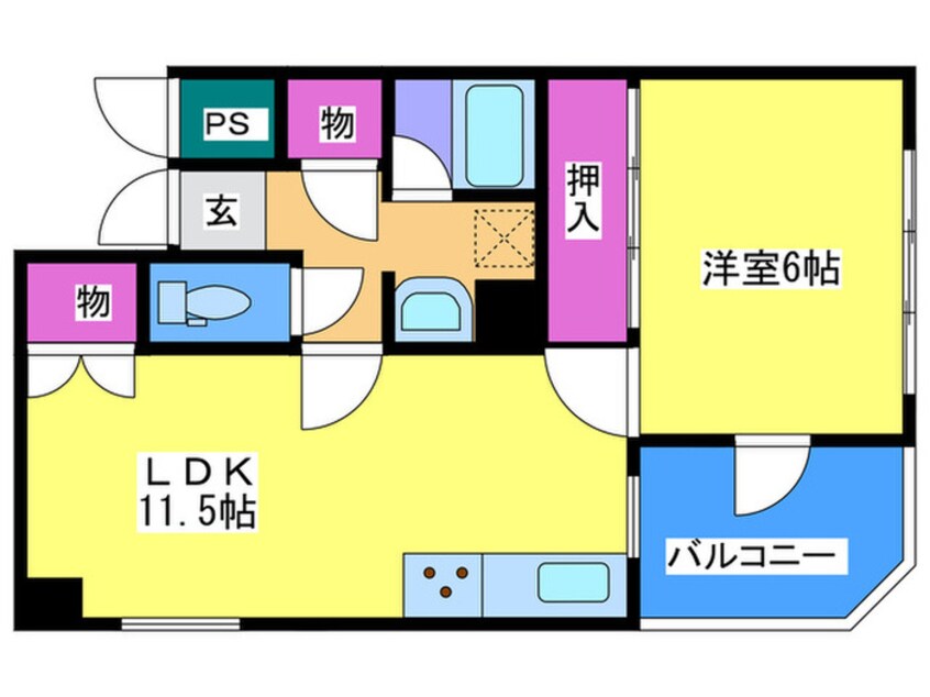 間取図 パシフィック上本町