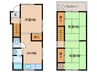 平和台町貸家 3DKの間取り