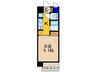ｱｸｱﾌﾟﾚｲｽ京都東寺(507) 1Kの間取り