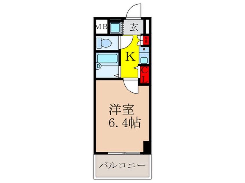 間取図 エステムコート新大阪(403)