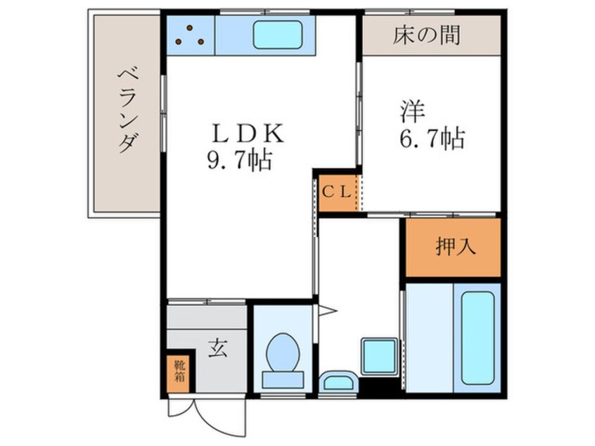 間取図 ヴェルメゾンプチ北白川