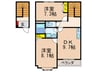 ヴィア　レガーロ 2DKの間取り