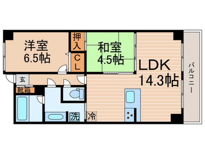 間取図 ｲｰｸﾞﾙｺｰﾄ京都六角雅心庵(316)