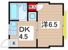 ハイツレスポワ－ル 1DKの間取り