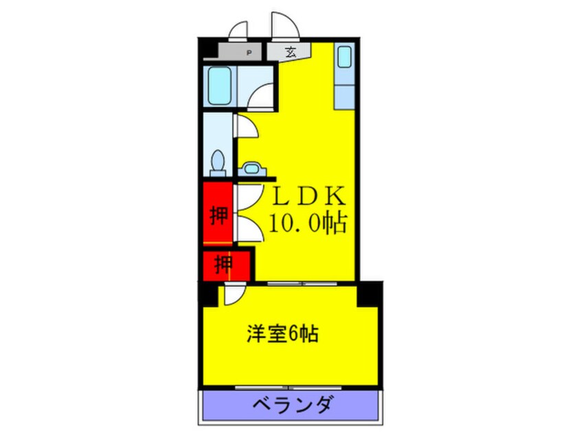 間取図 カーサ天六