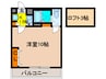 セレーノ箕面 1Kの間取り