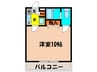 セレーノ箕面 1Kの間取り