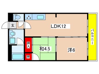 間取図 シャトーウメダ