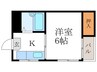 第一所マンション 1Kの間取り