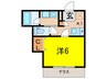 ALEGRIA南甲子園 1Kの間取り