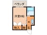 北園ハイツ 1Kの間取り