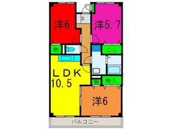 間取図 ラメ－ルⅡ