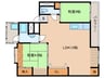 大蔵谷住宅(101) 2LDKの間取り