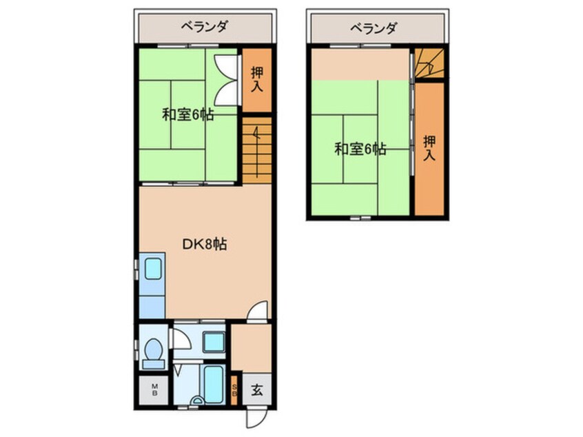 間取図 リ‐ドサザン霞ヶ丘
