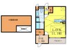 クレセント茨木 1LDKの間取り