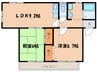 芳和ハイツ 2LDKの間取り