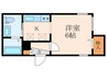 CASA出屋敷駅前 1Kの間取り