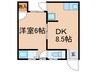 フジハイツ 1DKの間取り