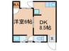 フジハイツ 1DKの間取り