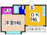 ユニ長吉ビル 1DKの間取り
