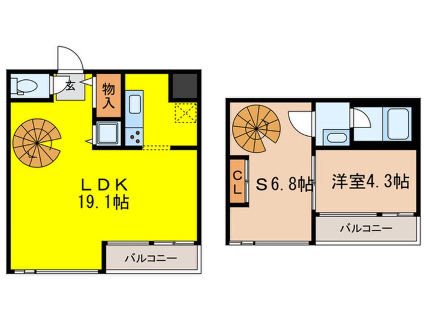 間取図 ｾｲﾜ南堀江ﾘﾊﾞ-ﾚｼﾞﾃﾞﾝｽEAST