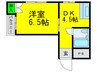 ロ－レルハイツ岡本 1DKの間取り