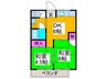 ラフォーレ住吉 2DKの間取り