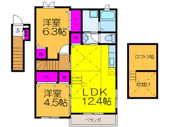 間取図 アルコバレ－ノ和