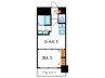 ｴｽﾃﾑｺｰﾄ三宮駅前Ⅱｱﾃﾞｼｵﾝ（402） 1DKの間取り