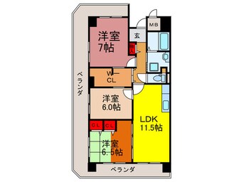 間取図 アンドユーイワキ・東大阪