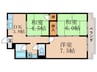 山本グランドハイツ 3DKの間取り