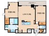 みなとメゾン明石本町 2LDKの間取り