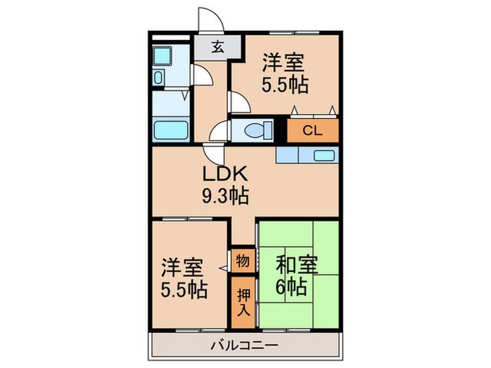 間取り図 サンクレール本多聞
