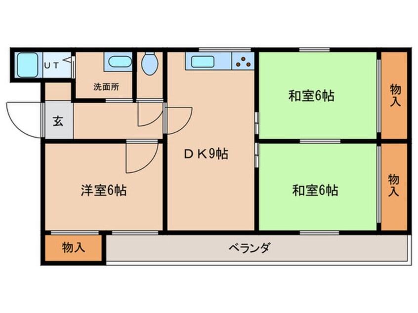 間取図 貝塚ローレルハイツＡ