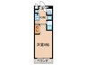 レジデンス小倉 1Kの間取り