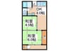 福永マンション 2DKの間取り