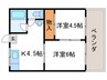 コーポ東代 2Kの間取り