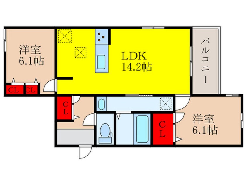 間取図 ボナールいばらぎ