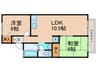 ＴタウンＢ棟 2LDKの間取り
