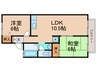 ＴタウンＢ棟 2LDKの間取り