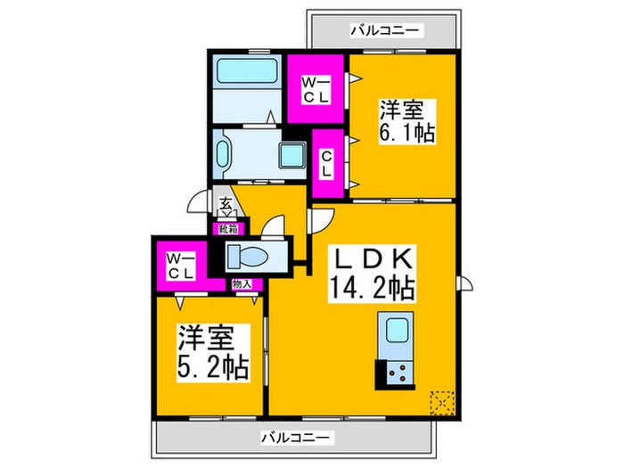 間取り図 ルーチェ中百舌鳥　Ａ棟