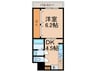 新深江池田マンション 1DKの間取り