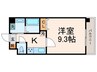 シードイン京都堀川 1Kの間取り