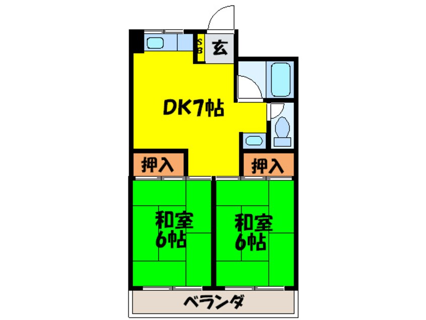 間取図 野崎コ－ポ