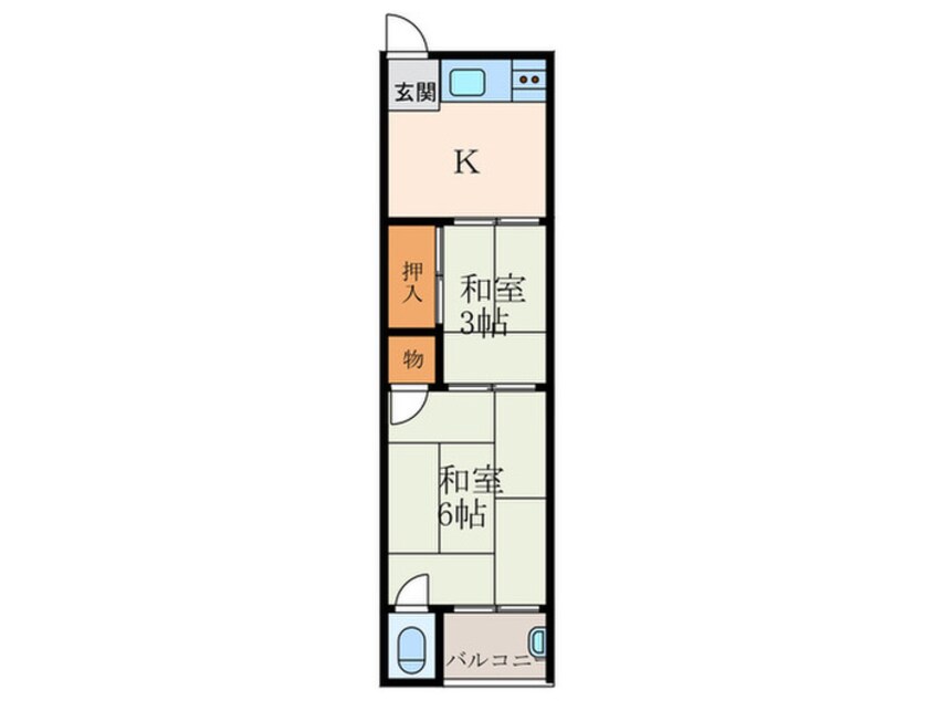 間取図 尼崎アパ－ト北棟